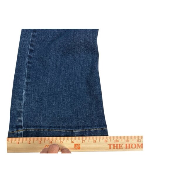 Spanx Jeans Women Medium Flare Midnight Shade Pull On Stretch Denim High Rise - Picture 7 of 7